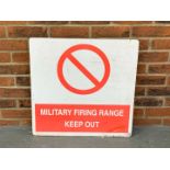 Military Firing Range Sign