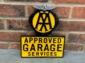Cast Aluminium AA Approved Garage Services Sign