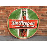 Enamel Circular Dr Pepper Sign