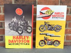 Two Unframed Harley-Davidson Motorcycle Posters
