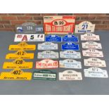 Quantity of Metal Classic Car Rally Plaques