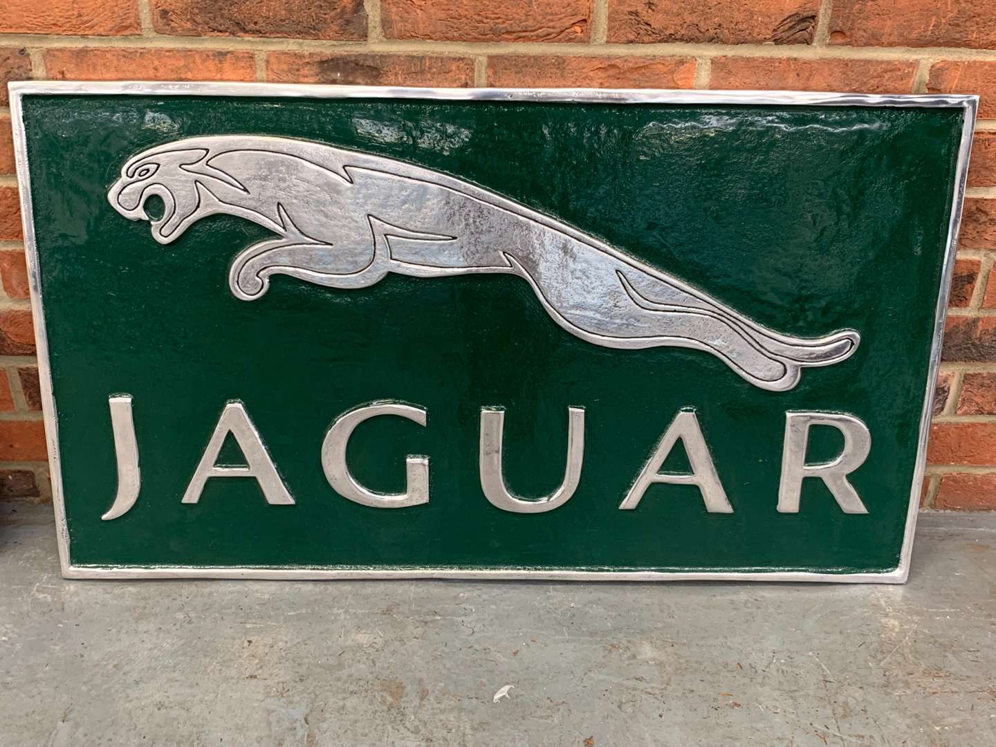 Large Cast Aluminium Jaguar Sign