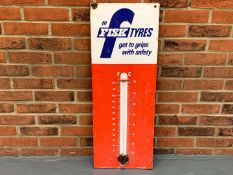Enamel “Fit Fisk Tyres” Thermometer Sign