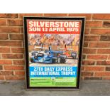 Original Framed 1975 Silverstone Poster