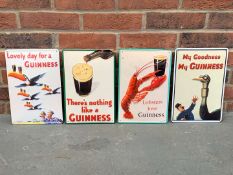 Four Modern Tin Guinness Advertising Signs