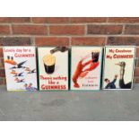 Four Modern Tin Guinness Advertising Signs