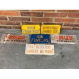 Six French Metal Pre-War Railway Carriage Signs &nbsp;