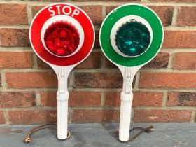 Two Police Hand Stop/Go Signals&nbsp;