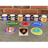 Six Modern Enamel Mugs and Five Enamel Badges (11)