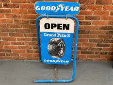 Metal Goodyear Forecourt Open Sign