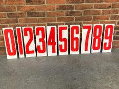Set of American Petrol Station Numbers on Board