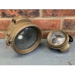 Vintage Powell and Hanmer Motorbike and Side Lamps