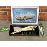 Jaguar Enamel Sign, Thermometer Etc