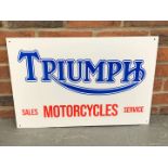 Metal Triumph M/cycles Sales/Service Sign