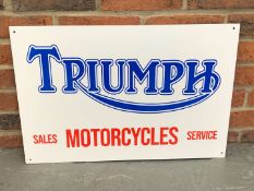 Metal Triumph M/cycles Sales/Service Sign