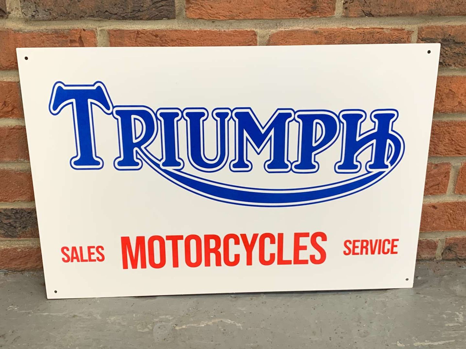 Metal Triumph M/cycles Sales/Service Sign