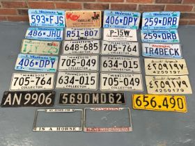 Twenty Three American and Other Number Plates