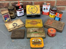 Quantity of Vintage Oil/Tobacco Tins