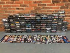 Set of 101 Boxed 007 James Bond Model Cars and Magazines&nbsp;