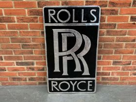 Large Cast Aluminium Rolls Royce Sign