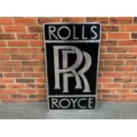 Large Cast Aluminium Rolls Royce Sign