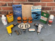 Mixed Lot of Oil Cans, Air Guns, Rover Manuals Etc&nbsp;