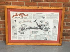 Framed Austin Seven Garage Chart&nbsp;