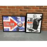 Two Framed Posters “BULLITT” and “ITALIAN JOB”&nbsp;