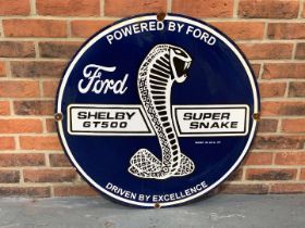 Enamel Circular Ford Shelby GT500 Sign