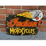 Enamel Indian Motorcycles Sign