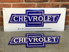 Two Enamel Chevrolet Signs
