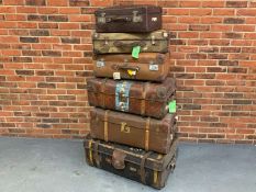 Six Vintage Trunks and Cases&nbsp;