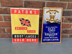 Paton Boot Laces and Equator Clothing Signs on Board (2)