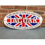 Oval Painted Wooden Jaguar Union Jack Sign