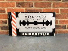 Aluminium Wilkinson Sword Hairdresser Sign