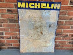 &nbsp;Tin Michelin Map Sign 1975 Edition