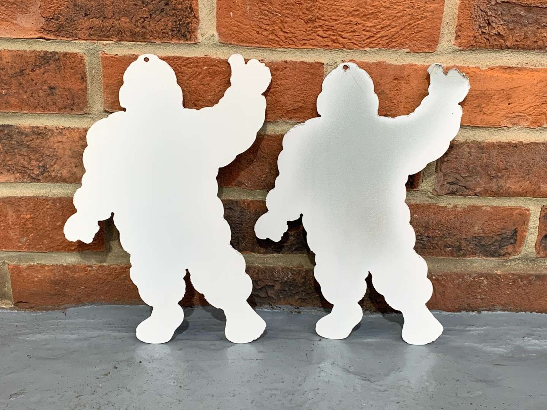 Pair of Metal Small Michelin Men Signs - Image 2 of 2