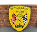 Enamel British Racing and Sports Car Club Sign