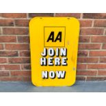 Aluminium AA Join Here Now Sign