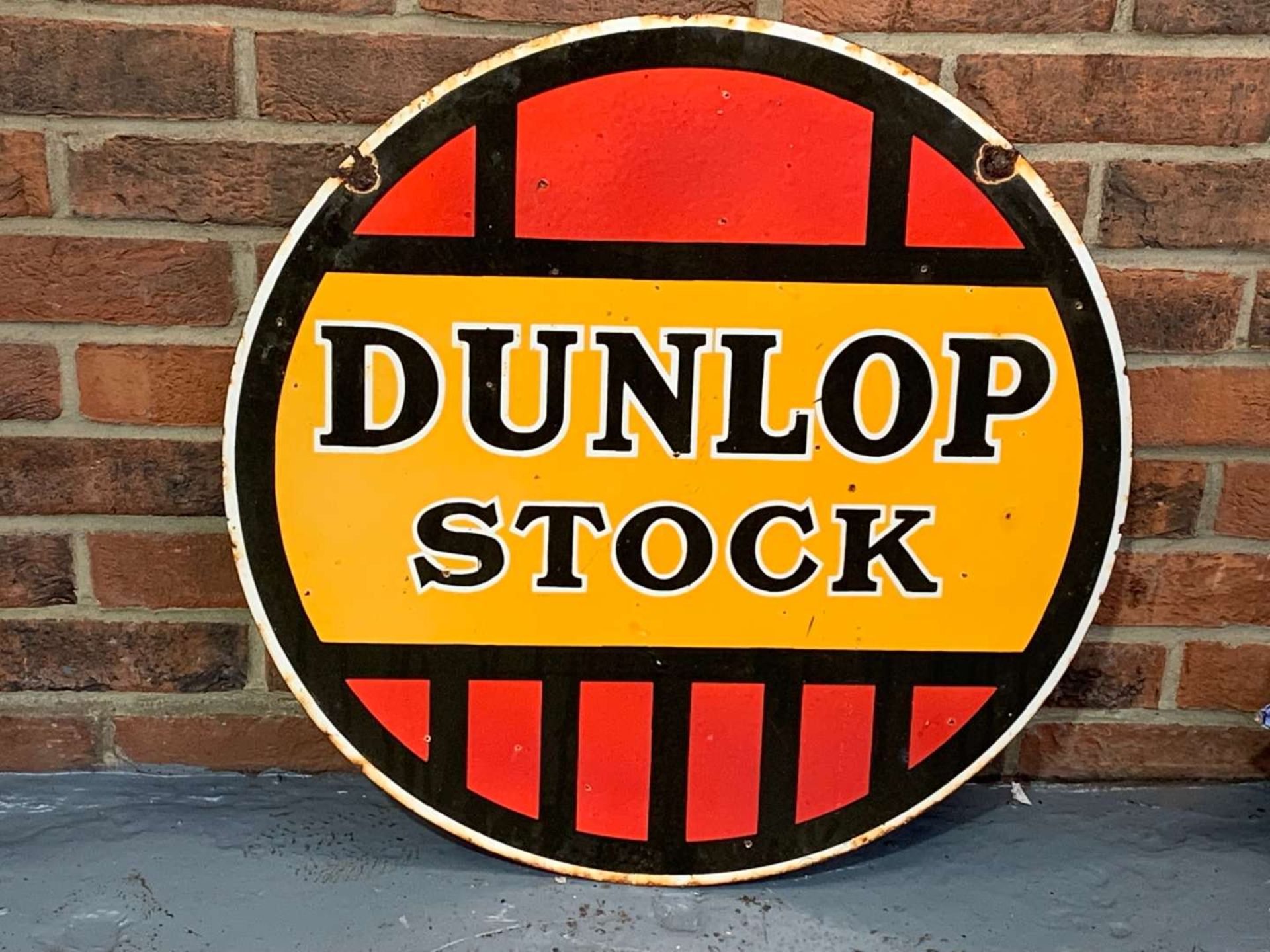 Enamel Dunlop Stock Sign