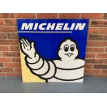 An Original Aluminium Michelin Waving Man Sign
