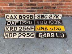 Eight London Buses Number Plates