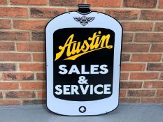 Enamel Austin Radiator Sales and Service Sign