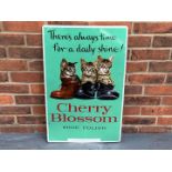 original Tin Cherry Blossom Shoe Polish Sign