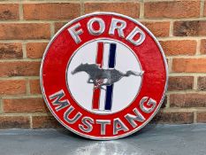Cast Aluminium Circular Ford Mustang Sign