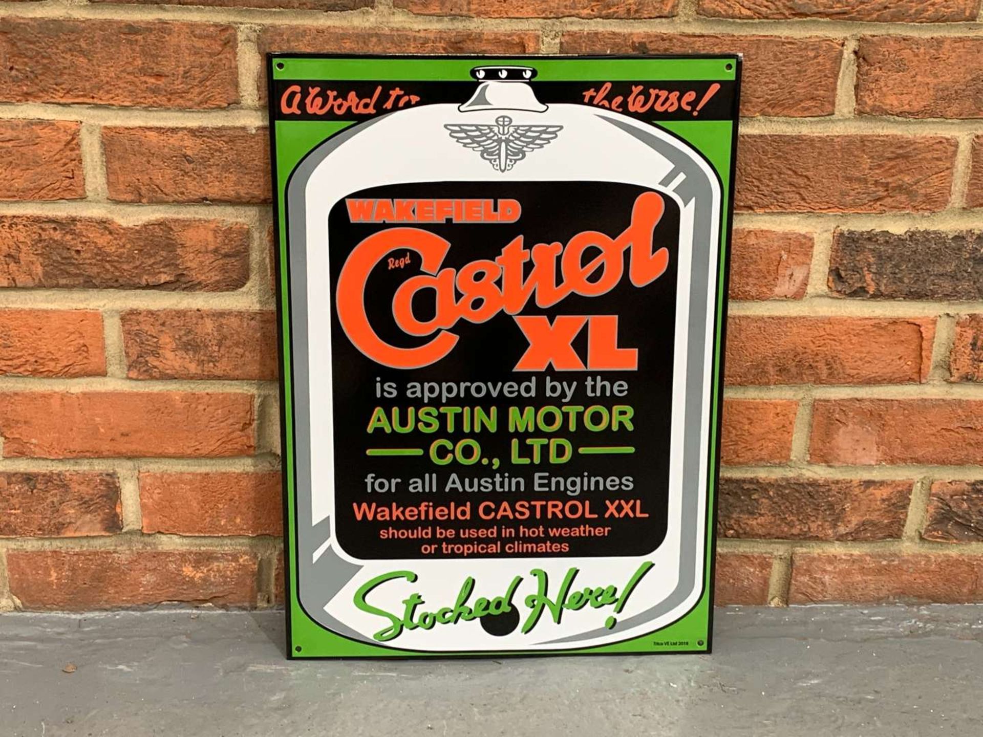 Enamel Castrol XL Sign