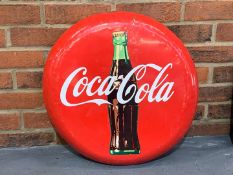 Metal Convex Coca Cola Circular Sign