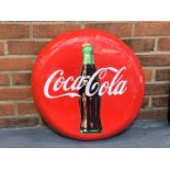 Metal Convex Coca Cola Circular Sign