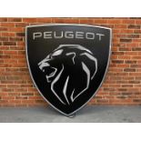 Extreme;y Large Peugeot Shield Illuminated Dealership Sign