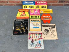 Original Raleigh Bicycle Shop Point of Sale Advertising Signs